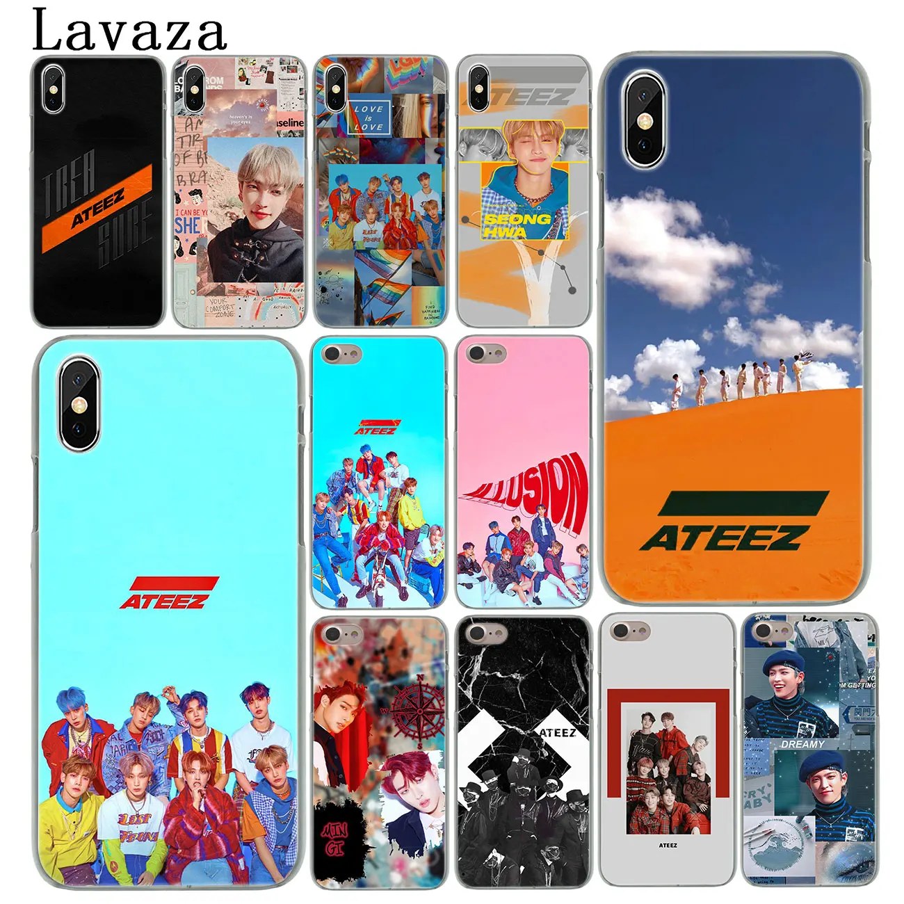 Жесткий чехол для телефона с логотипом KPOP ATEEZ iPhone XR X XS 11 Pro Max 10 7 8 6 6S 5 5S SE 4S