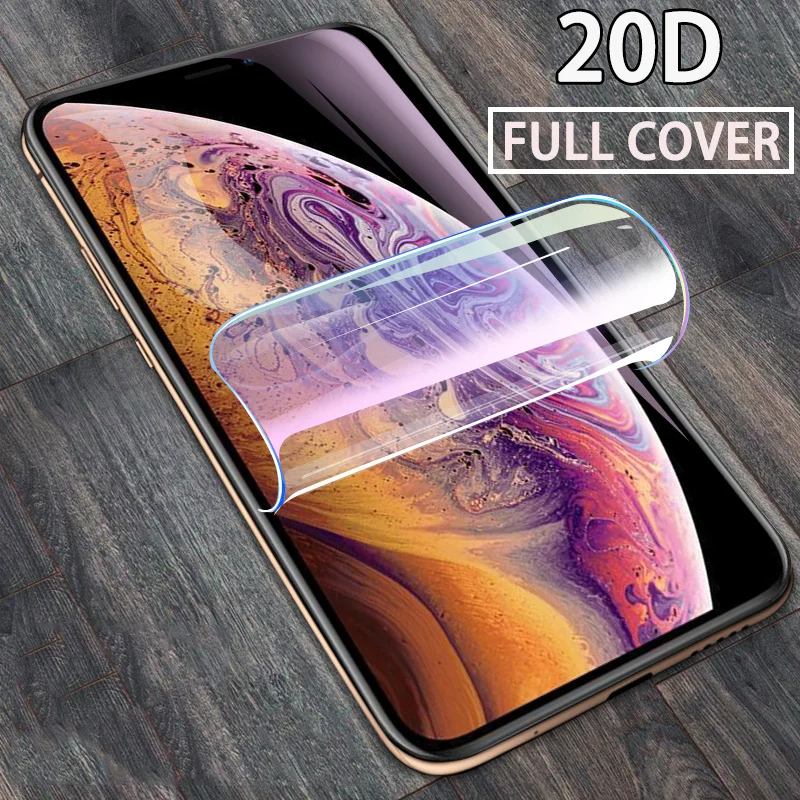 20D полное покрытие Гидрогелевая пленка для IPhone X 6 6s 7 8 Plus XR XS Max Защитная защитная |