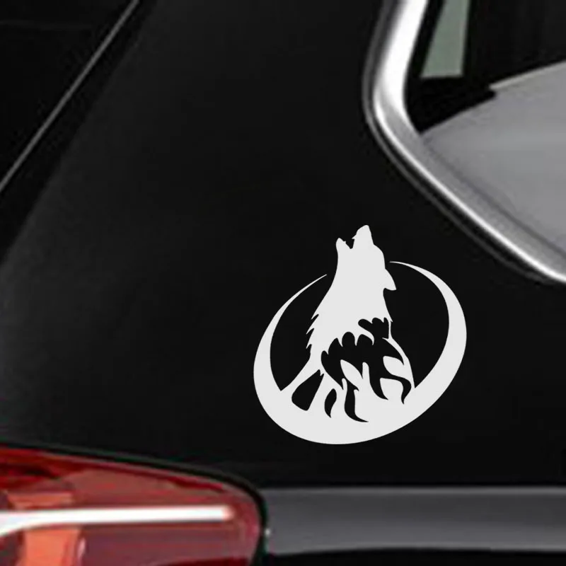 EmpireYing Retail Wholesale Wild Animal Car Sticker Howling Wolf Moon Decorative Accessories Waterproof Reflective Vinyl Decals |
