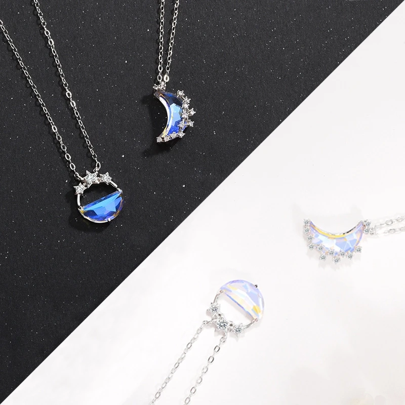Ожерелье LATS светящееся меняющее цвет цепочка с Луной Корея креативный