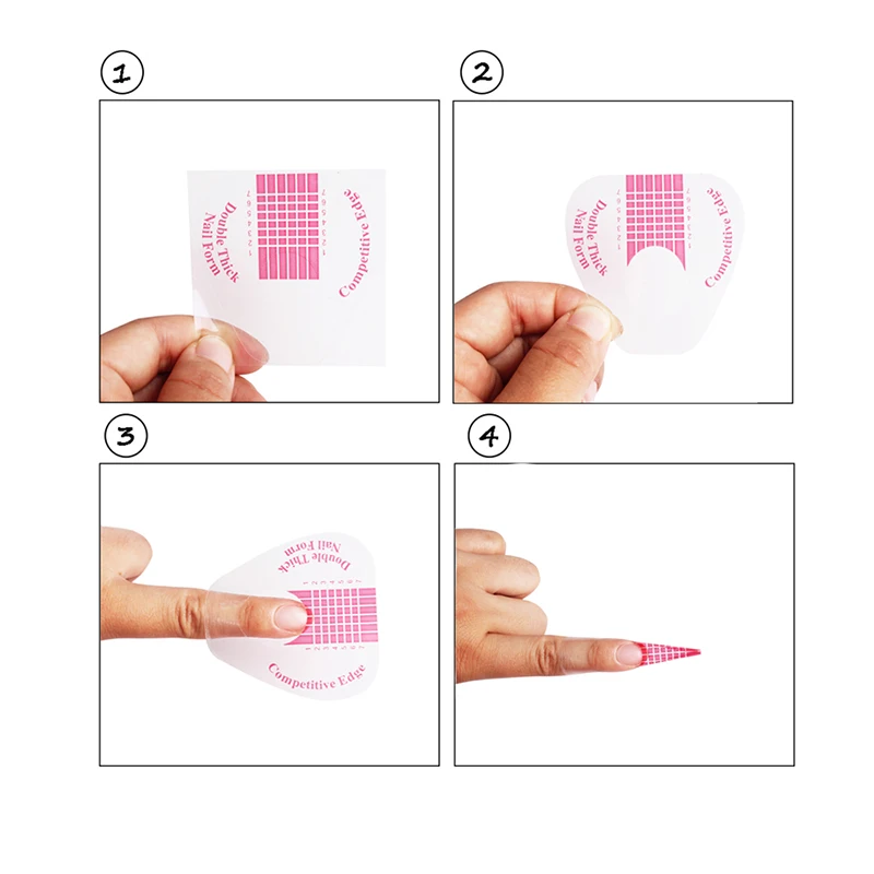 100/500 шт. наклейки для ногтей в форме подковы|extension nail forms|nail formsnail art tips extension |