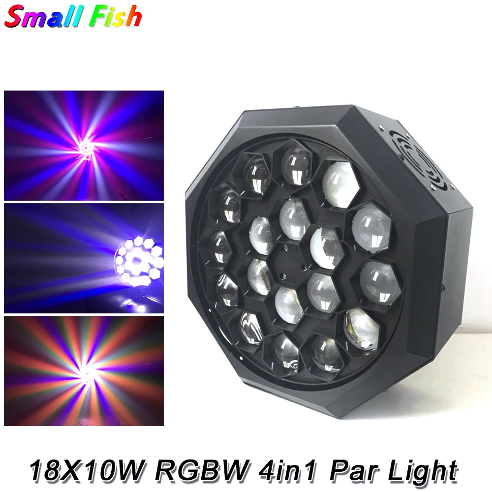 

Newest 18X10W RGBW 4in1 LED Par Lights DMX512 Disco DJ led Music Party Wash Light Wedding Xmas Club Bar Whirlwind Par Light