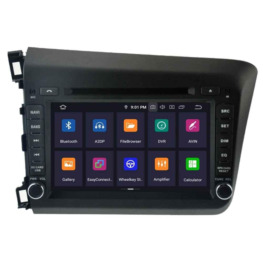 Автомобильный мультимедийный плеер RoverOne для Honda Civic 2012 2013 2014 Android 10 4G + 64G