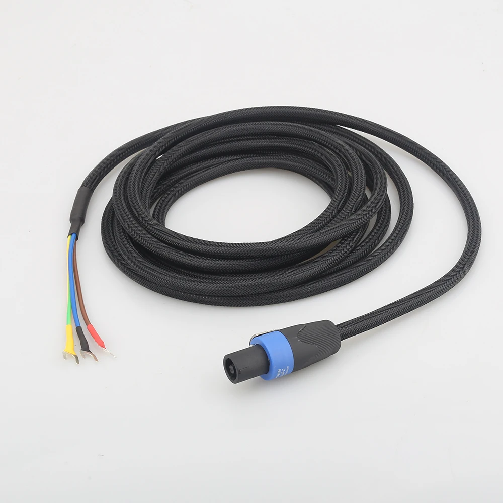 

Audiocrast SBC01 Subwoofer cable 3 Wire Sub Speaker Cable Speakon to Spade end for REL/MJ Acoustics