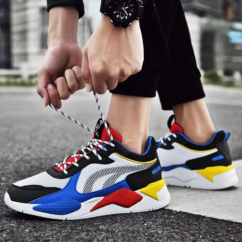 

Plus Size Summer Mesh Sport Shoes Men Running Shoes Man Breathable Sneakers Men's Sports Shoes Blue White Kids Trainers GMB-1412