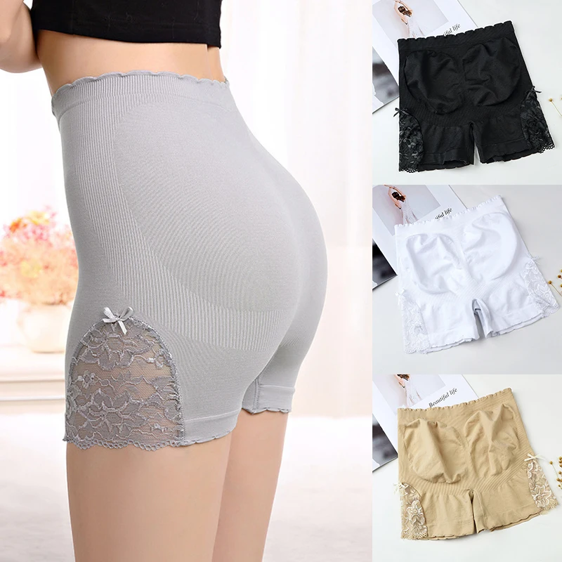 

Boxer Shorts Breathable Seamless Underwear Leggings Anti-emptied Intimates Mid-Rised Lace Safety Lift Hip Pants Summer Clothes