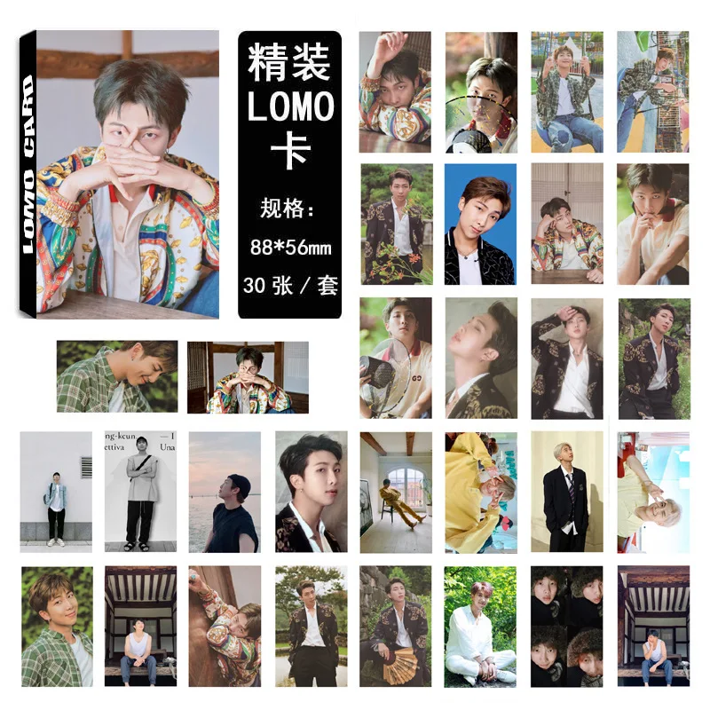 RM 30 шт./компл. Kpop Bangtan Boys летний альбом Фотокарта хорошее качество Bangtan Boys Photo Lomo Card Bangtanboys Новые поступления Kpop - Цвет: RM