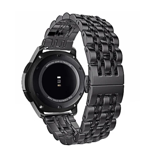 black Ремешок 22 мм для samsung galaxy watch band 316L нержавеющая сталь 46 мм gear S3 Frontier huawei watch gt huami Amazfit 1/2 Ticwatch 1 - Цвет ремешка: black