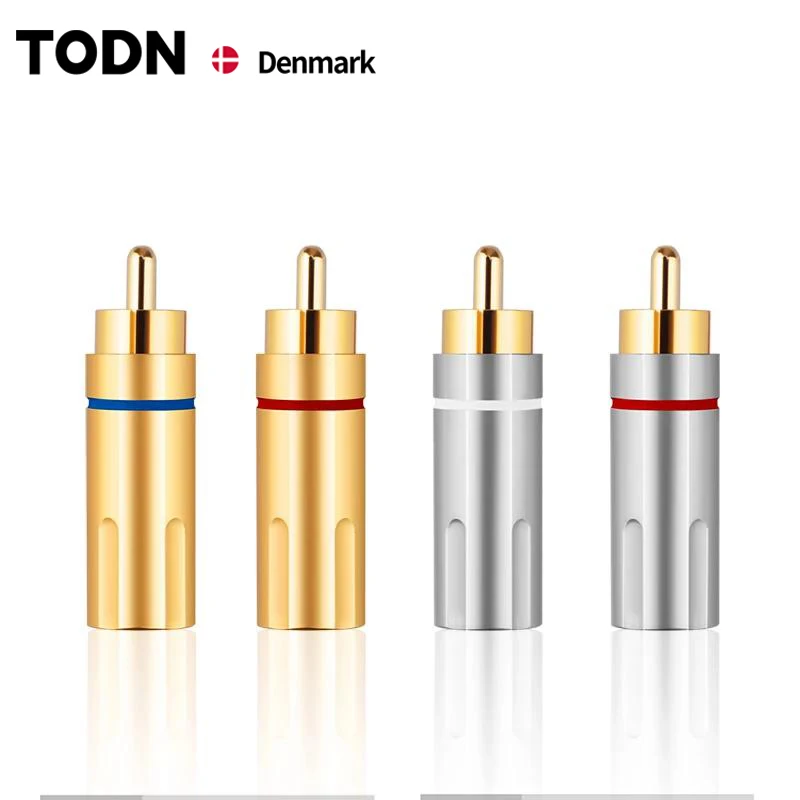 

RCA Jack Connector Pure Copper Gold Plating Audio RCA Cables Male Adapter Socket RCA Speaker Terminal Acoustics Connectors Hifi