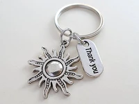 alloy keychain thank you sun teachers day gift creative pendant good friend keychain