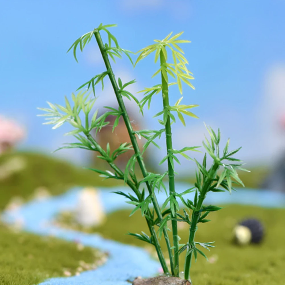 Искусственные зеленые листья бамбука искусственные растения для дома