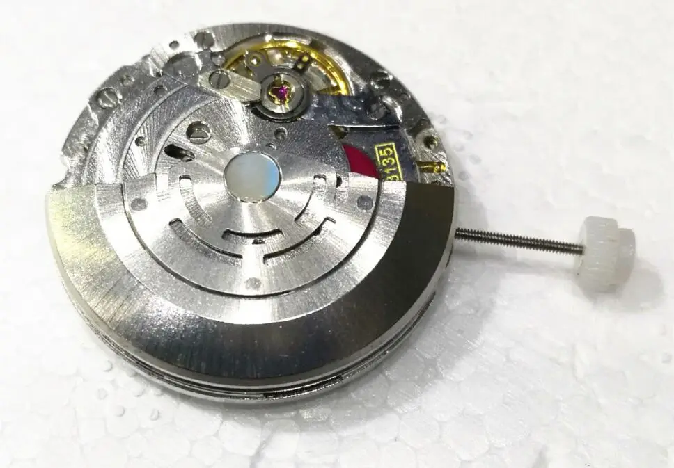 

Free Shipping 1pc China Made N 3135 Automatic New Mechanical Movement Gold and Silver Dial