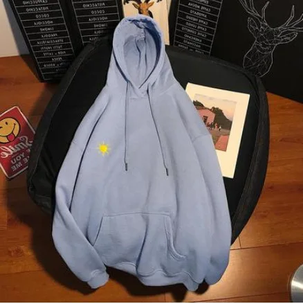 

Embroidery Oversized Hoodie Drop Sleeves Casual Women's Sweatshirt Pockets Pullovers Hooded Sweatshirts Autumn Women's Hoodie