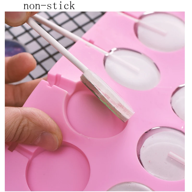 

Round Heart Silicone Lollipop Mold Flower Candy Chocolate Molds Cake Decorating Form Bakeware Tool Bear Lollipops Cake Moulds