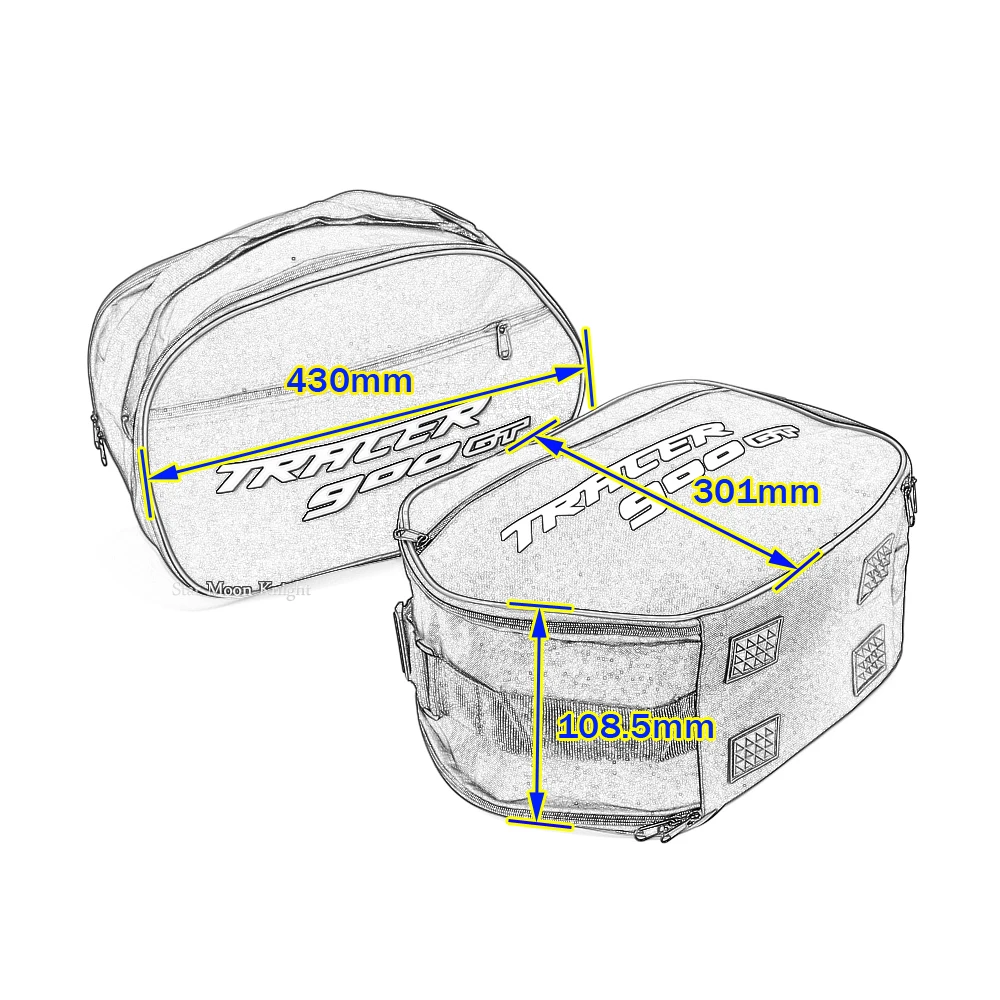 Motorcycle Saddle Bag Kit Knight Rider For YAMAHA Tracer 900GT City 2018 |