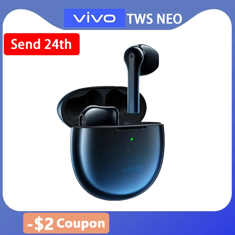 Новинка 2020 беспроводные наушники vivo TWS Neo true bluetooth 5 2 игровые 88 мс с низкой