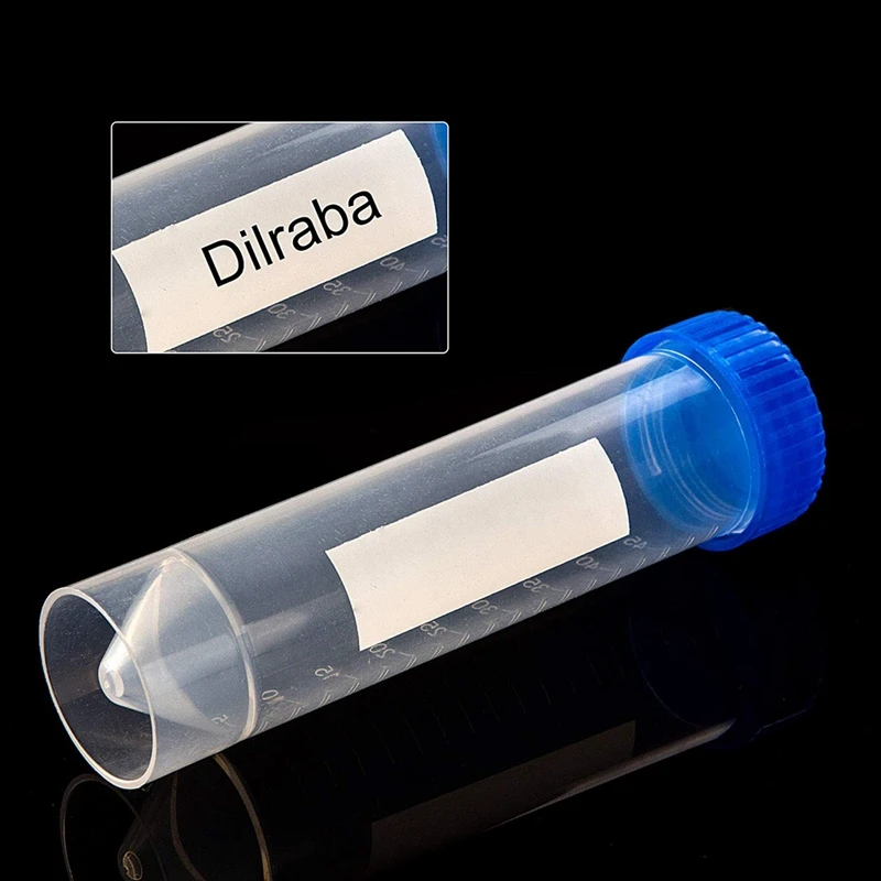 

50 Pieces of 50 Ml Plastic Centrifuge Tubes with Blue Screw Caps and Conical Bottom, Frayed Plastic Test Tubes