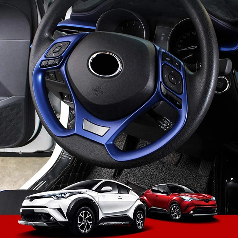 

Car Steering Wheel Cover Trim Interior Button Decoration for Toyota CHR 2016-2019