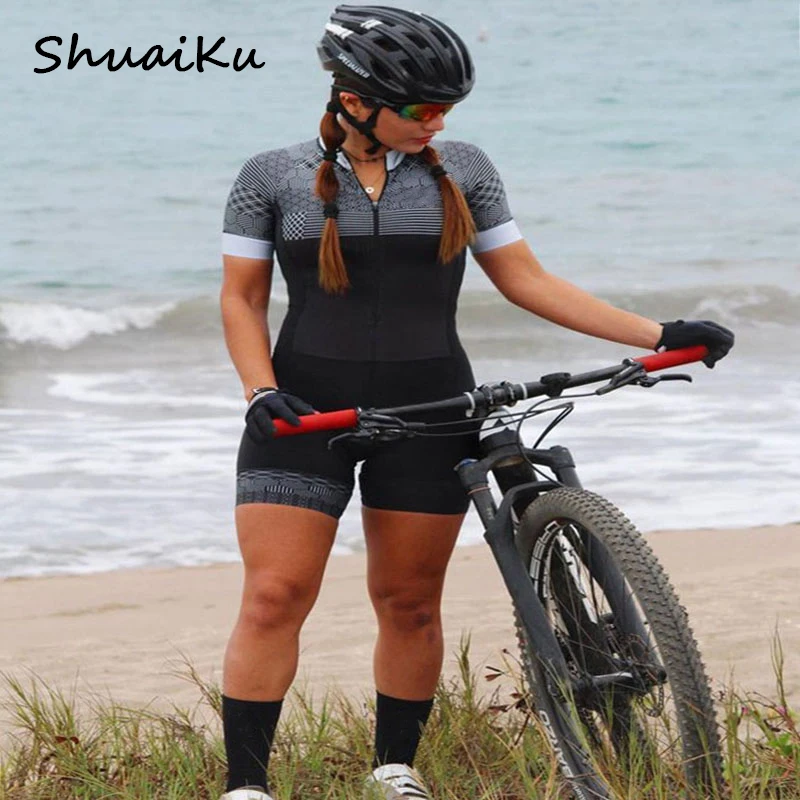 

Summer Women Pro Team Triathlon Riding Sleeve Cycling Jersey Shortsuit Biker Shorts Sweatshirt Body Maillot Cycling Jersey Gel