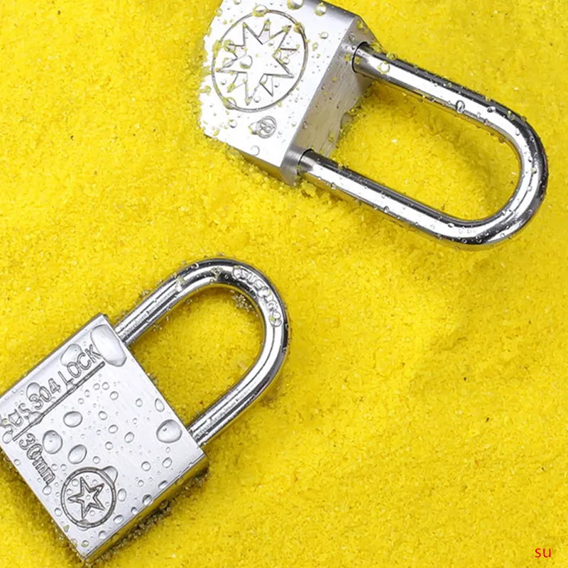 304 Stainless Steel Padlock 30mm Cabinet Outdoor Lock Head Furniture Lock Waterproof Rust-Proof Door Lock small lock