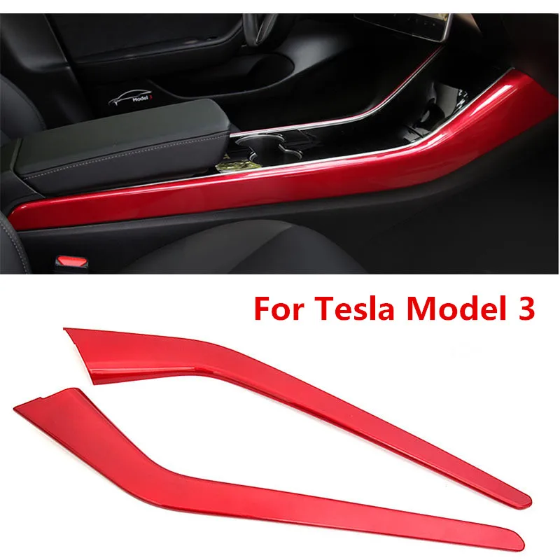 

For Tesla Model 3 Central Control Cup Side Decoration Stickers Modified Interior Protection Stickers Car Interior Sticker
