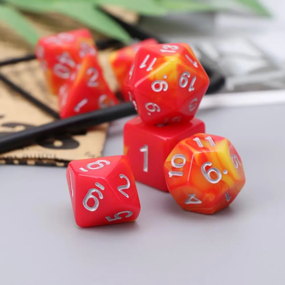 Игровой набор 7 игральных костей D4 D6 D8 D10 D12 D20 | Спорт и развлечения
