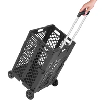 collapsible handcart rolling utility cart folding car trunk shopping trolley cart debris rolling storage box five styles