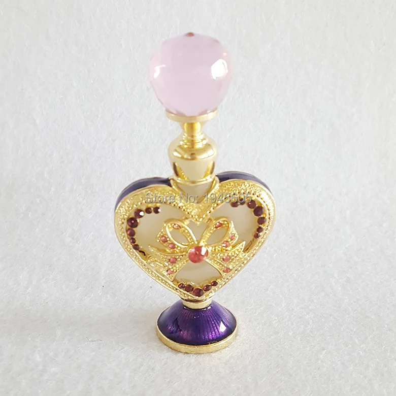 5ml Perfume Essential Oil Vintage Empty Refillable Bottle Graven Metal Heart Bowknot Glass Container Gift Home Decoration#59709 | Красота и