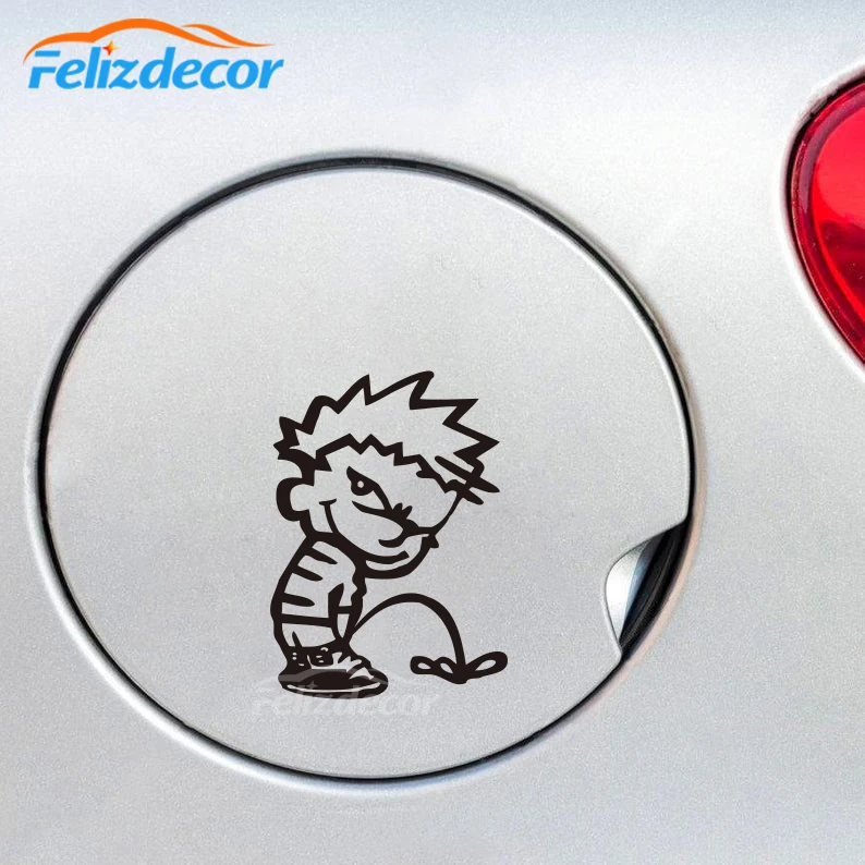 Озорной Маленький мальчик стоял девушки виниловые наклейки на автомобиль для