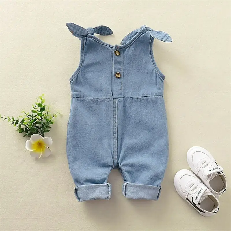 

Summer Baby Clothes Set Girl Denim Romper Boys Jumpsuit Newborn Clothing Girls Outfit Infant Sleeveless Solid Overall
