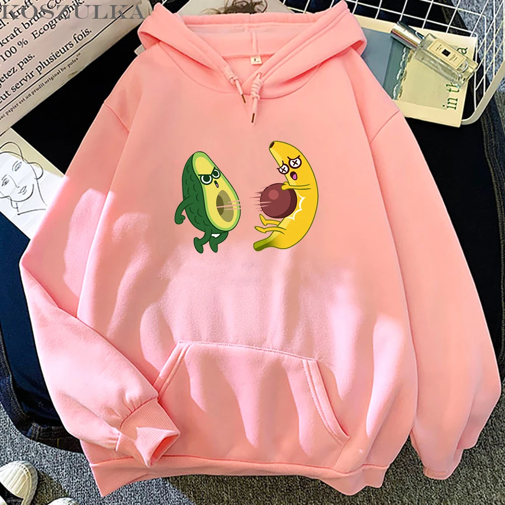 

Funny Male/Female Tops Cartoon Avocado Printed Tops Ullzang Graphic Female Hoodies Long Sleeve Casual Fashion Cartoon Clothes