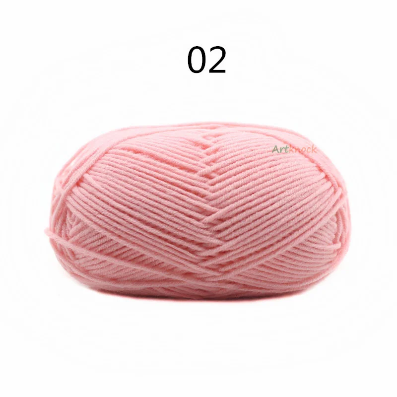 02 10pcs Хлопчатобумажная пряжа смешанные 10 шт х 50 грамм для вязания крючком, пряжа вязальная Вязание игла 3 мм ручной Вязание 4-слойная нить, Лидер продаж - Цвет: 02 10pcs