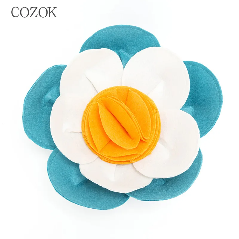 

petals Shape Dog Snuffle Mat Puppy Training Sniffing Slow Feeding Blanket Pet Sniff Pad Interactive Toy Feeding bowl Washable