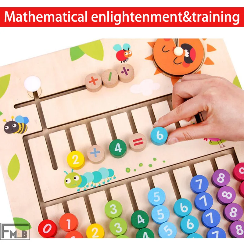 Деревянные Учебные пособия для учеников с добавлением и вычитанием детские