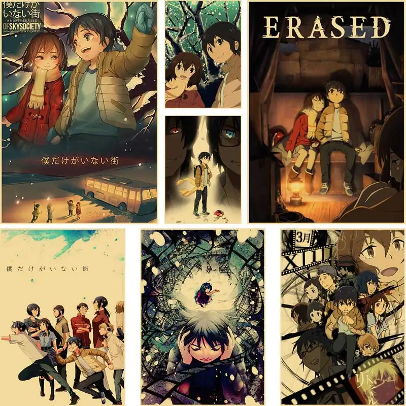 Постеры из крафт-бумаги в стиле аниме винтажные художественные настенные