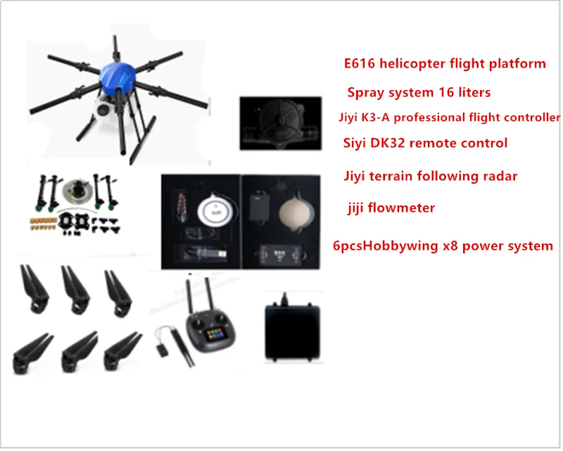EFT E616 DIY 16 кг 16L сельскохозяйственный Дрон с пультом управления X8 power / K3A PRO | Игрушки