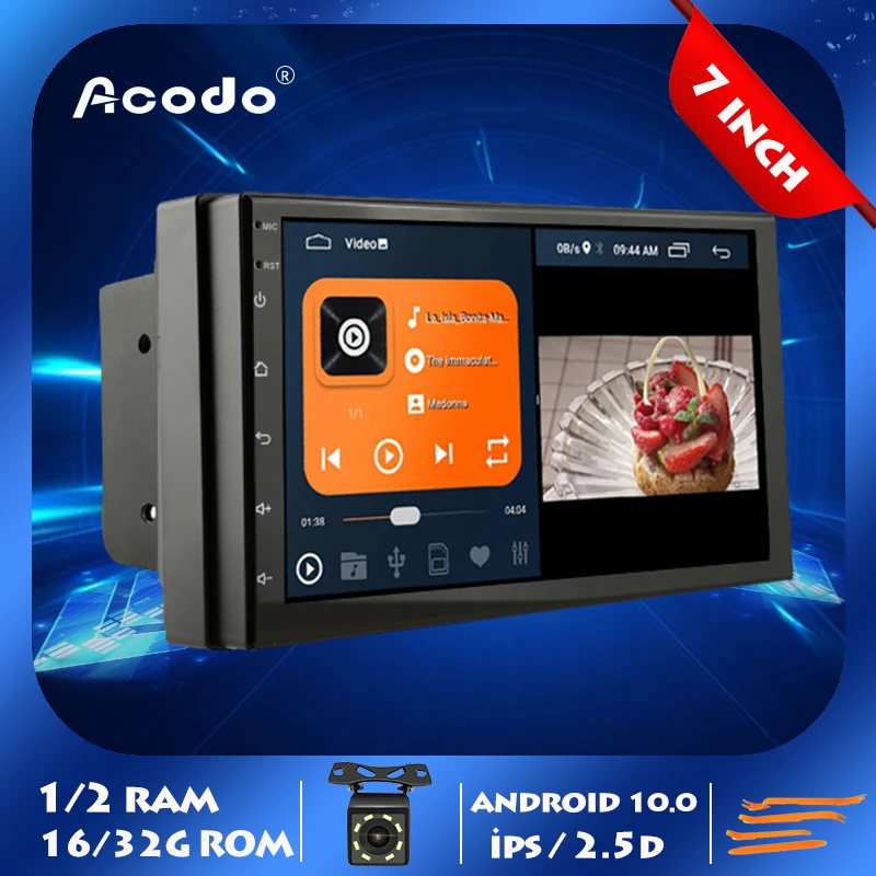 

Автомагнитола 2 Din с сенсорным экраном 7 дюймов, мультимедийная стерео-система на Android, с GPS Навигатором, для автомобилей Volkswagen, Dodge, Toyota, BMW