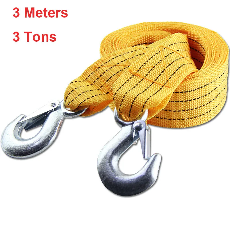 

4M Heavy Duty 5 Ton Car Tow Cable Towing Pull Rope Strap Hooks Van Road Recovery for Audi Benz Buick Skoda Mazda Ford Toyota BMW