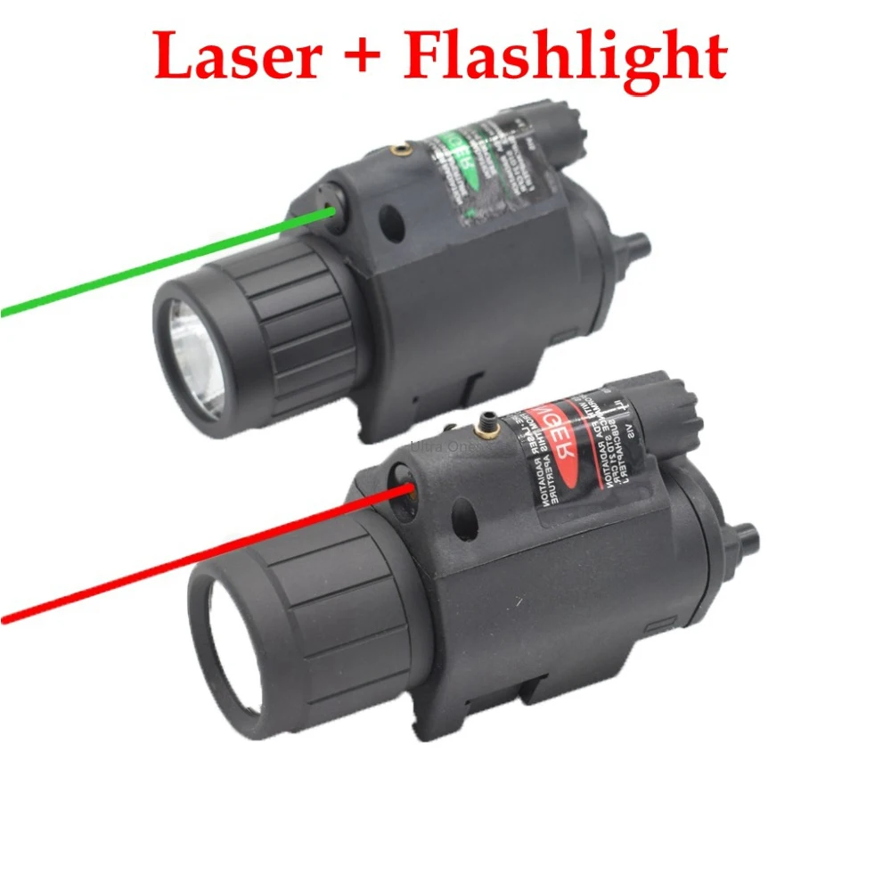 Тактический охотничий Cs светодиодный фонарик + лазерный прицел для рельса 20 мм