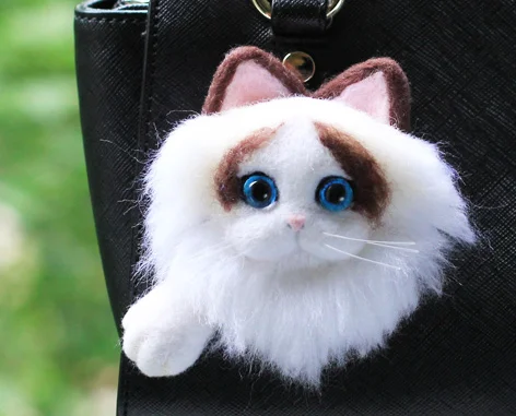 Hanging bag 2 Кошачий хомяк, мультяшный набор, шерсть, вышивка, набор, шерсть, войлок, игла для валяния, висячая сумка, ремесло, needlecture, сделай сам, ручная работа - Цвет: Hanging bag 2
