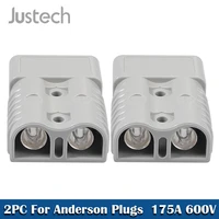 justech 2pcs 175a 600v for anderson style plug connectors with 10 awg silver plated solid copper terminal acdc power tool kit