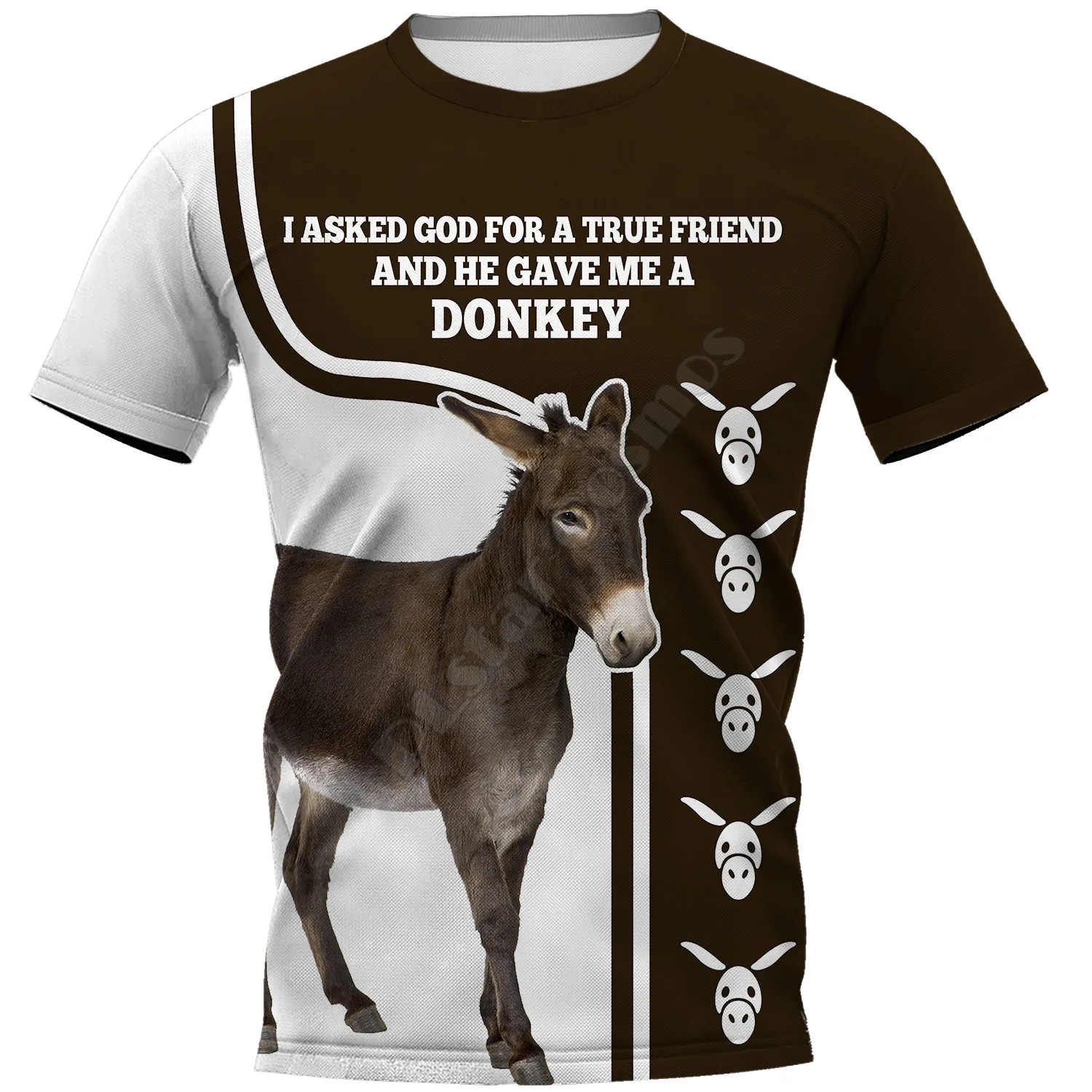 

Donkey 3D Printed t shirts women for men Summer Casual Tees Short Sleeve T-shirts Short Sleeve Drop Shipping