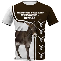 donkey 3d printed t shirts women for men summer casual tees short sleeve t shirts short sleeve drop shipping