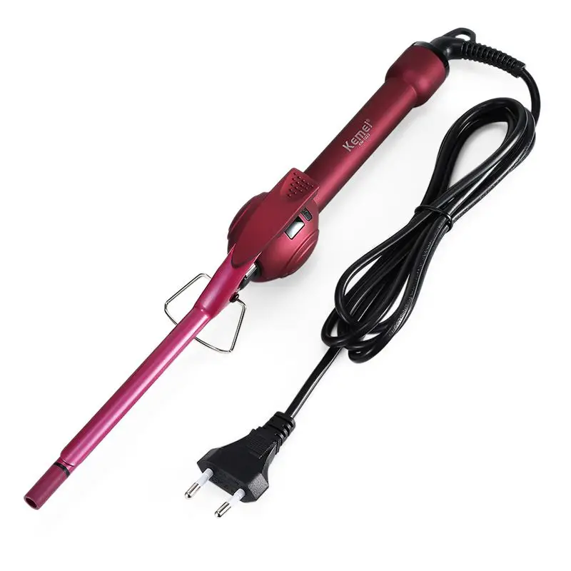 Kemei Km-1023 9Mm Curling Iron Hair Curler Professional Curl Irons Wand ic Roller Care Beauty Styling Tools C | Красота и здоровье