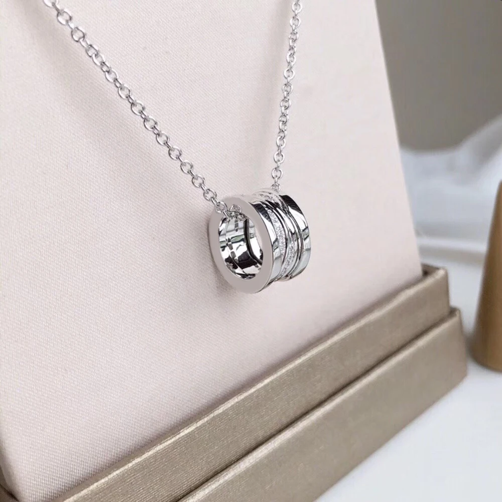 

S925 Sterling Silver Necklace Brand Diamond Luxury Design Trendy Style Fashion Decoration Jewelry Choker For Womens Lovers' 1:1