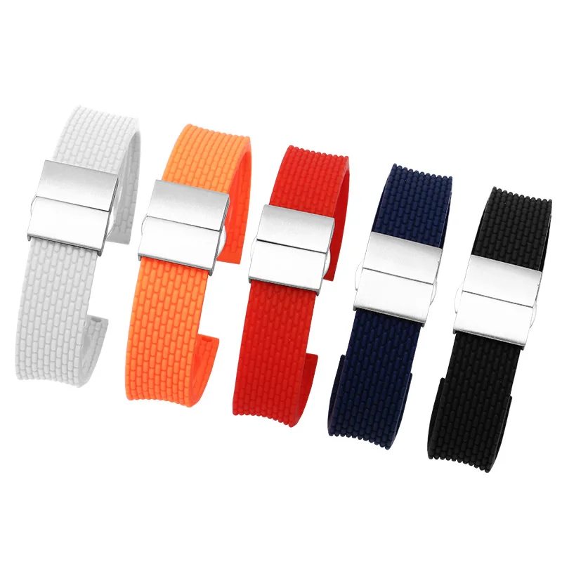 

Мягкий силиконовый ремешок для часов 16 мм 18 мм черный белый ремешок для Huawei B5 смарт-Спорт модные резиновые часы с цепочкой быстрый выпуск