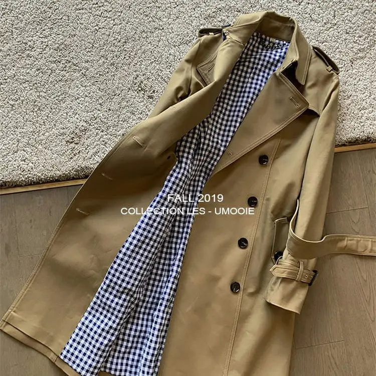 

Women's windbreaker mid-length coat overcoat women A634