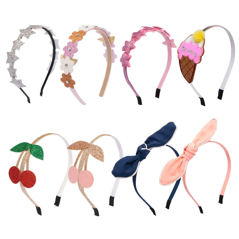 

CN Kids Shiny Star Headband Sweet Rainbow Glitter Heart Hairband Hair Hoops Sweet Headdress for Girls Headwear Princess Gift