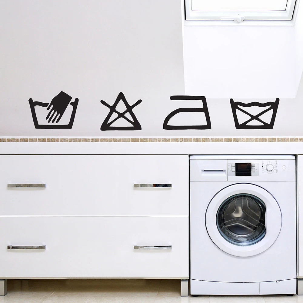 Настенная Наклейка WJWY для стиральной машины домашний декор украшение прачечной