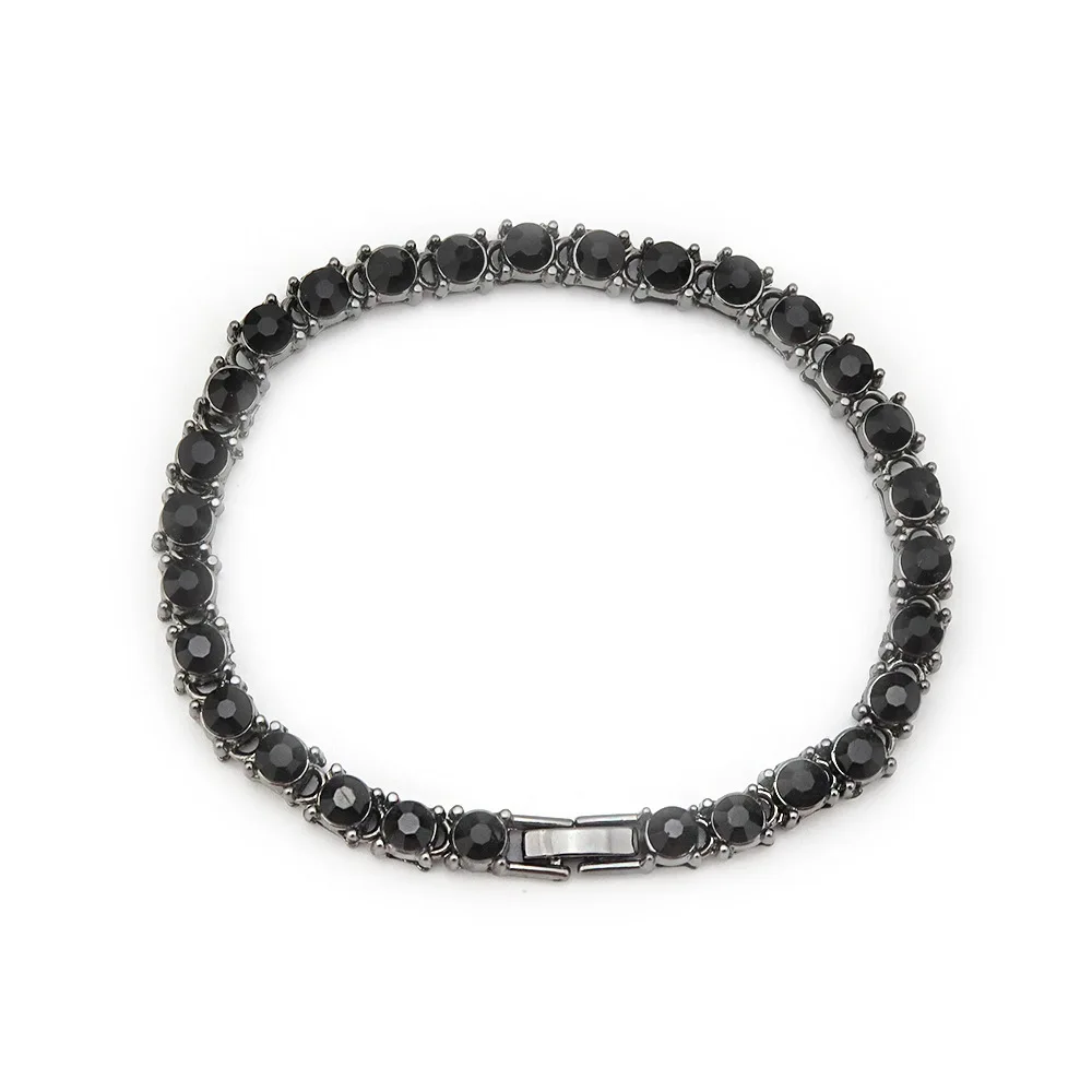 Мужские украшения в стиле хип-хоп цепочка для тенниса 5 мм Однорядный браслет